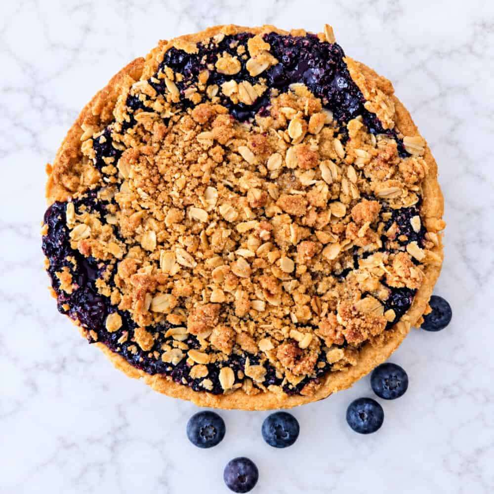 Maine Blueberry Pie with Crumble Topping