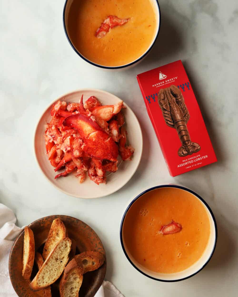 You're My Lobster gift package with lobster meat, bisque, and chocolate