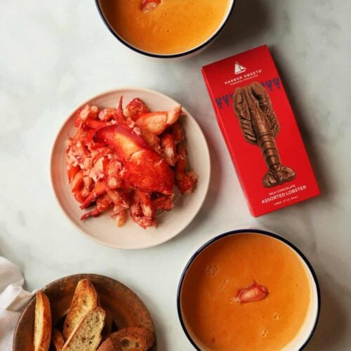 You're My Lobster gift package with lobster meat, bisque, and chocolate