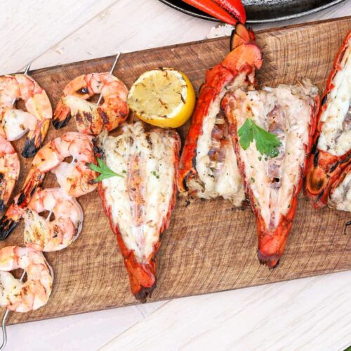 Wild Caught Ecuadorian Colossal Shrimp - 8/10 Size, 2 Pound Pack Of Frozen Gourmet Seafood