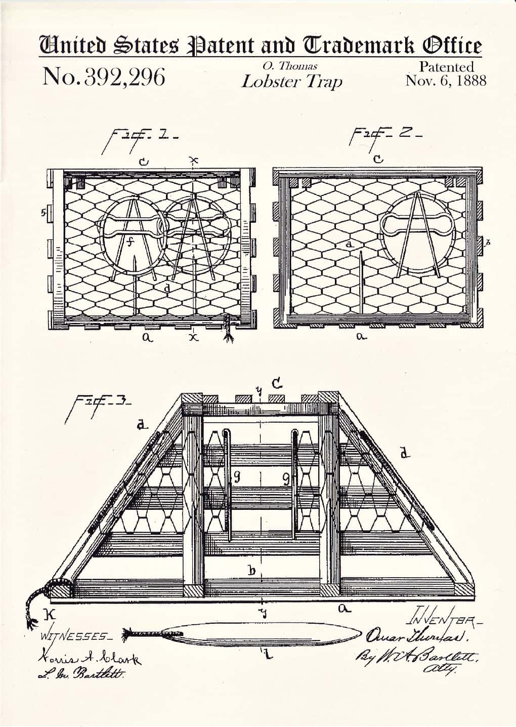 Lobster Trap Patent