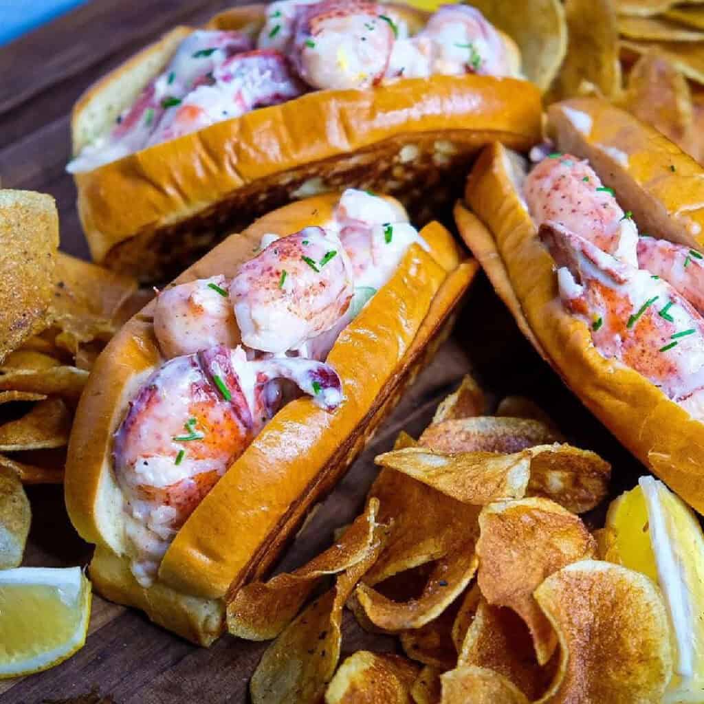 Chris Campbell, Augusta, Georgia, with made from scratch hot buttered lobster rolls. 