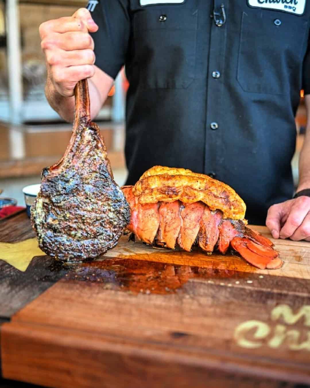 Giant surf and turf dinner