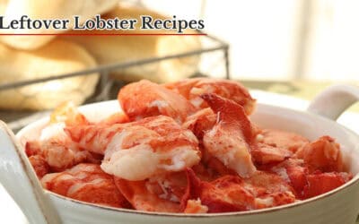 Leftover lobster meat in a bowl with split-top rolls.