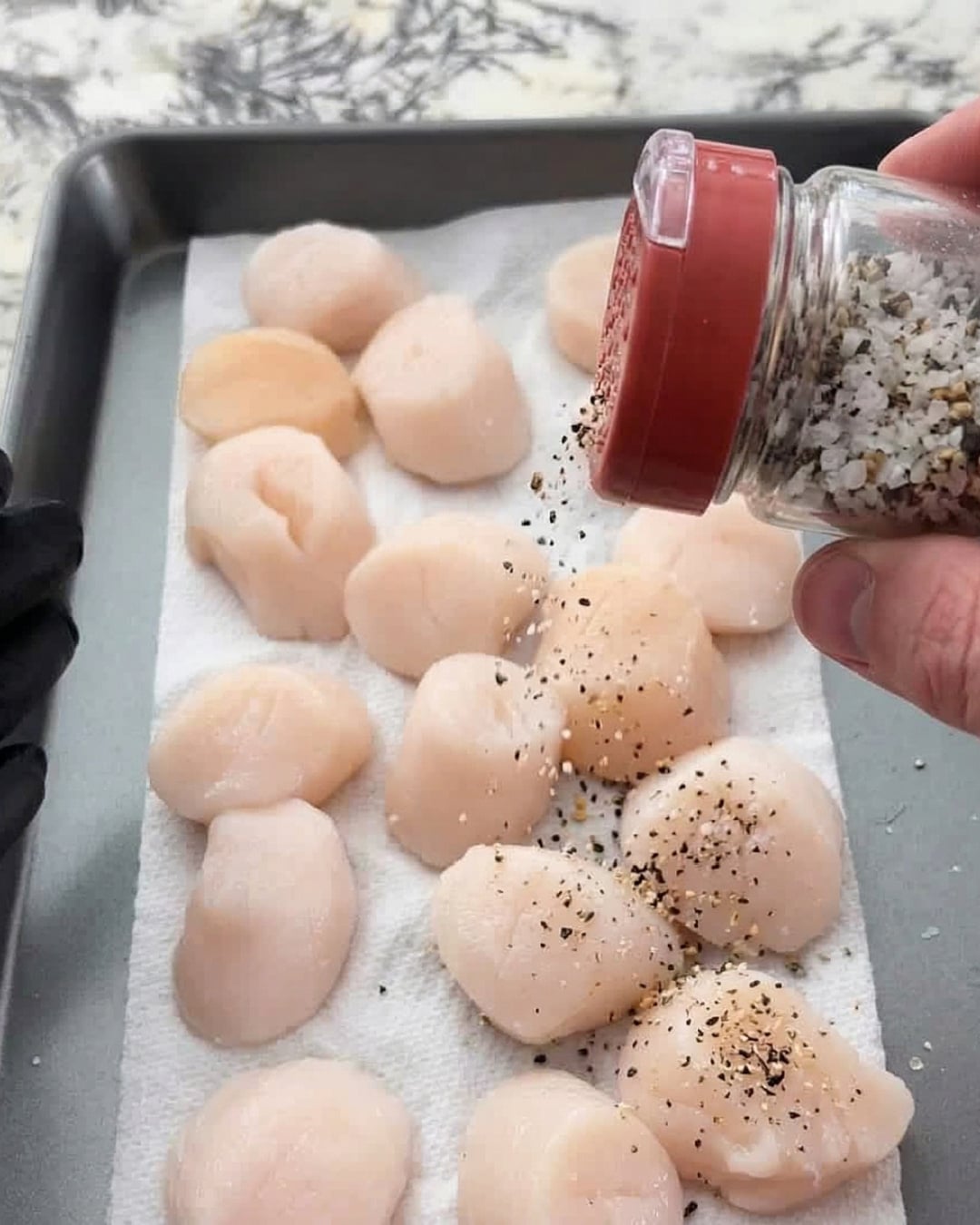 Season Sea Scallops before Searing