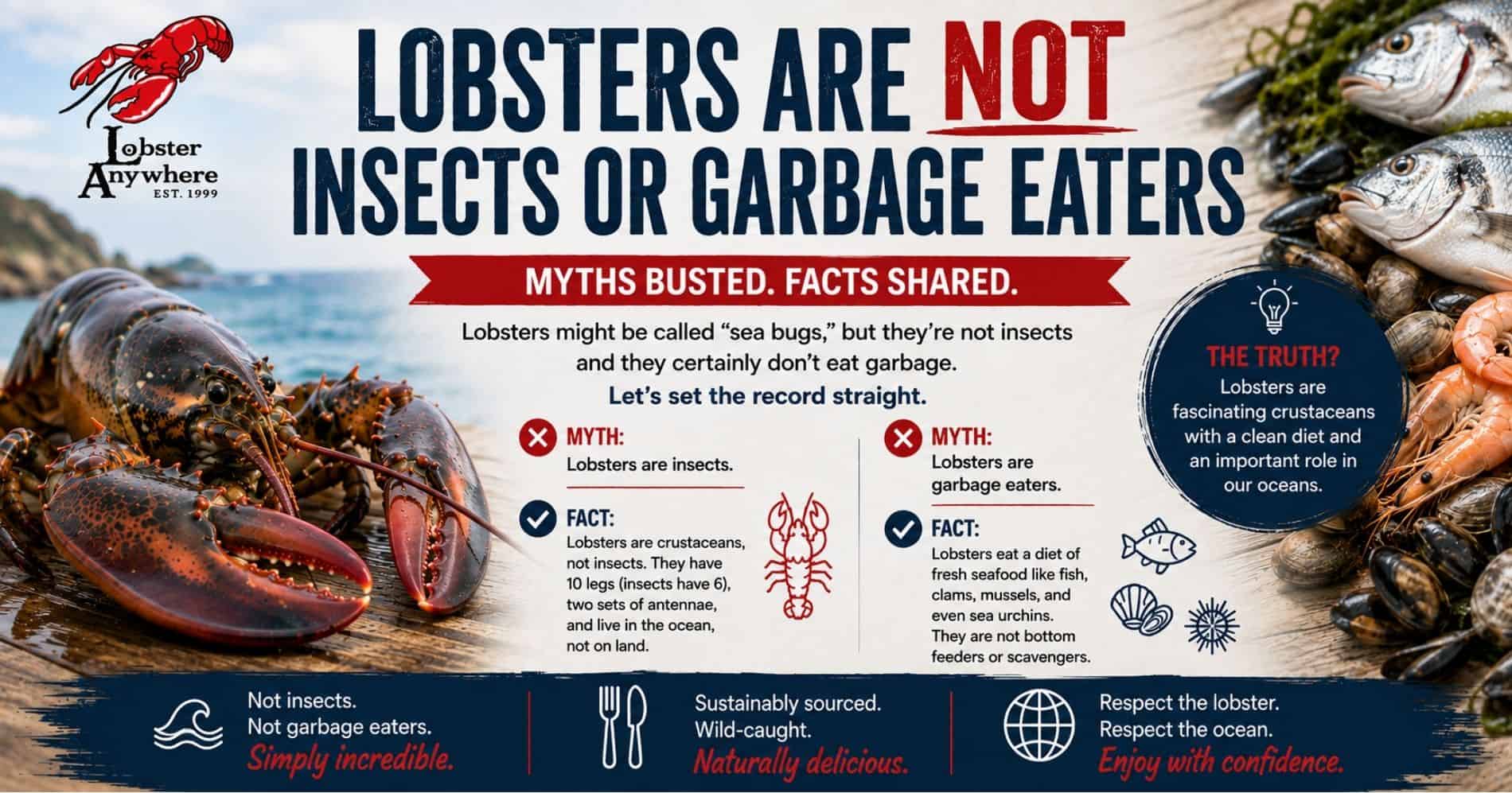 Lobsters are not insects or garbage eaters